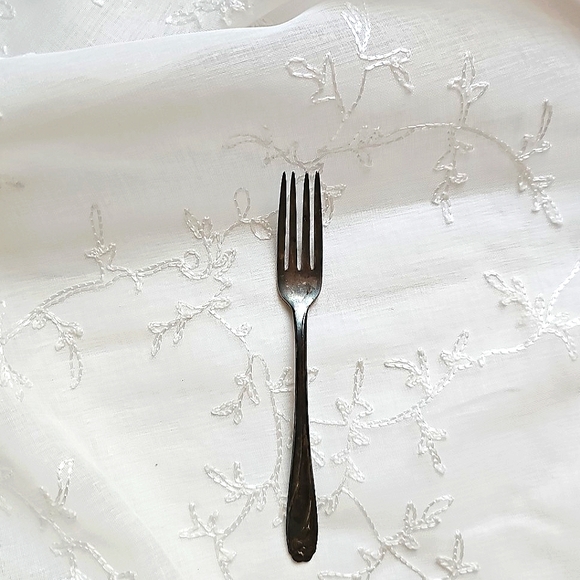 Vintage 1847 Rogers Bros Daffodil Silver Plated Fork, Spring Daffodil Pattern - Picture 4 of 12